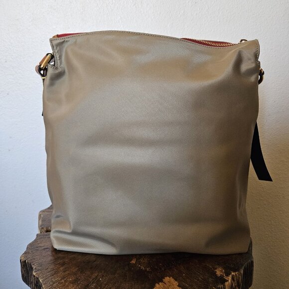 Dooney & Bourke Wayfarer Boho Nylon/Leather Large Shoulder Bag Taupe NWT - Picture 12 of 16